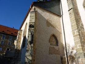 Abbau des Gerüstes an der Südseite (Foto: Karl-Franz Thiede)